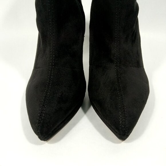 JESSICA SIMPSON Valyn Pointed Toe Ankle Boot In Black Faux Suede Womens Size 9 - Picture 11 of 15